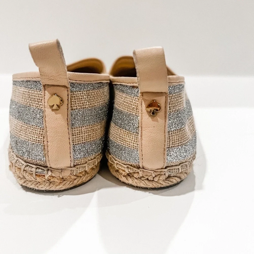 kate spade Silver Glitter Espadrille size 9.5